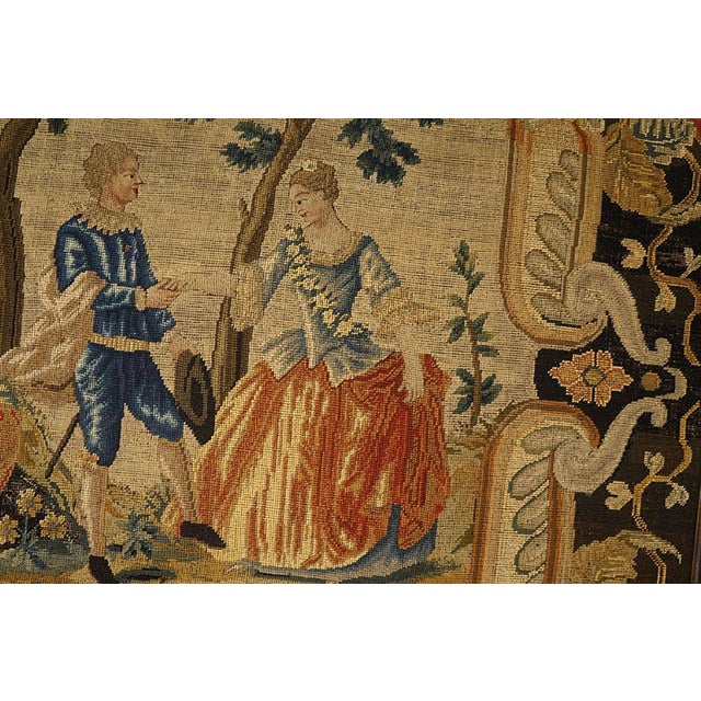 A Fine Pair of Mid-18th Century English Petit-Point Fireplace Screen For Sale - Image 10 of 12