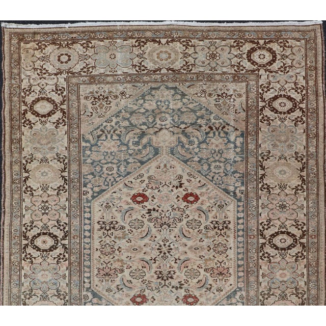 Antique Persian Bidjar Rug With Medallion and Detailed Floral Design 4'1 X 5'10 For Sale - Image 4 of 12