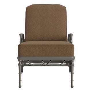 Brown Jordan Calcutta Adjustable Chaise Lounge, Mica frame with Fusion Moccasian fabric For Sale