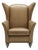 1990s Space Age Gold Wingback Chair by Larry Laslo for Directional For Sale