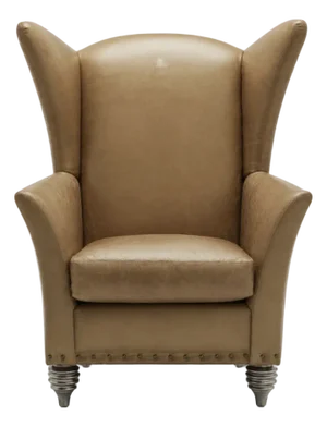1990s Space Age Gold Wingback Chair by Larry Laslo for Directional