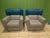 Pair of Zanotta Armchairs Large armchairs with adjustable headrests. Recently restored and reupholstered in gray wool...