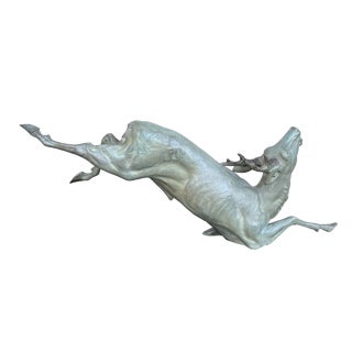 Large Art Deco Bronze Deer from Hugonnet For Sale