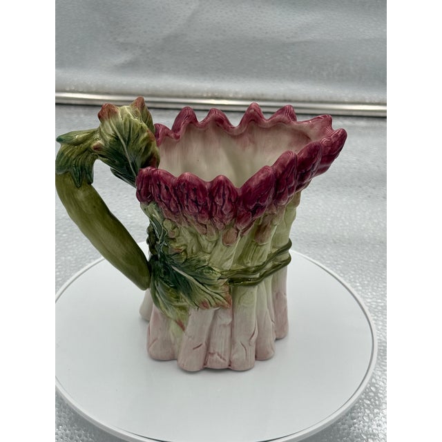 Ceramic 1990s Fitz and Floyd Classic French Market Asparagus Ceramic Creamer For Sale - Image 7 of 9
