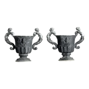 Pair of English Lead Urns