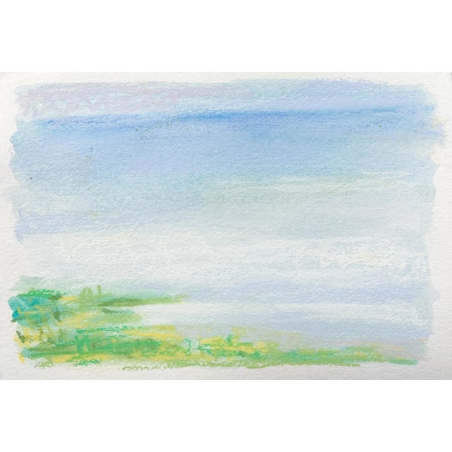 "Gentle Blue Day" Contemporary Abstract Seascape Mixed-Media Painting by Ben Junta For Sale In Los Angeles - Image 6 of 6