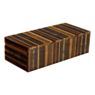 Tiger's Eye Stone Box For Sale