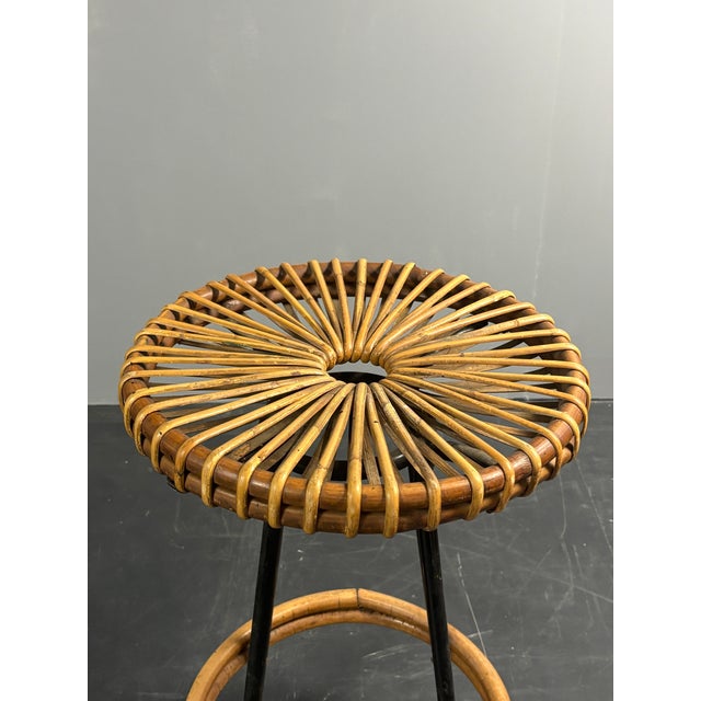 Mid-Century Dutch Rattan Bamboo Bar Stools by Dirk Van Sliedrecht for Rohé Noordwolde, 1950s For Sale - Image 14 of 18