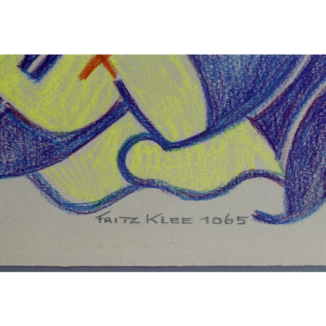 Blue Fritz Klee, Abstract Composition, 1965, Drawing For Sale - Image 8 of 18