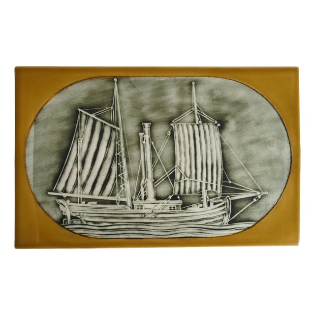 Ceramic Wall Plaque Stockholm Witch by Britt-Louise Sundell, Gustavsberg, 1960s For Sale
