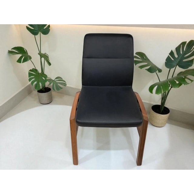 Mid-Century Modern Vintage Desk Chair in Leather by Sven Christiansen, 1990s For Sale - Image 3 of 17