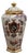 Hand-Painted Porcelain Vases with Samson Lids and Coats of Arms, Set of 2 For Sale