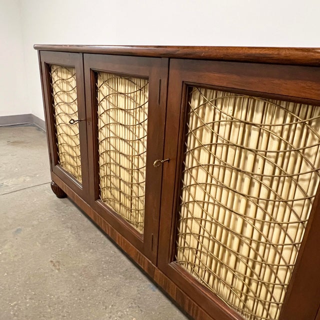 Mid 20th Century English Regency Style Rosewood Breakfront Sideboard / Credenza For Sale - Image 5 of 9