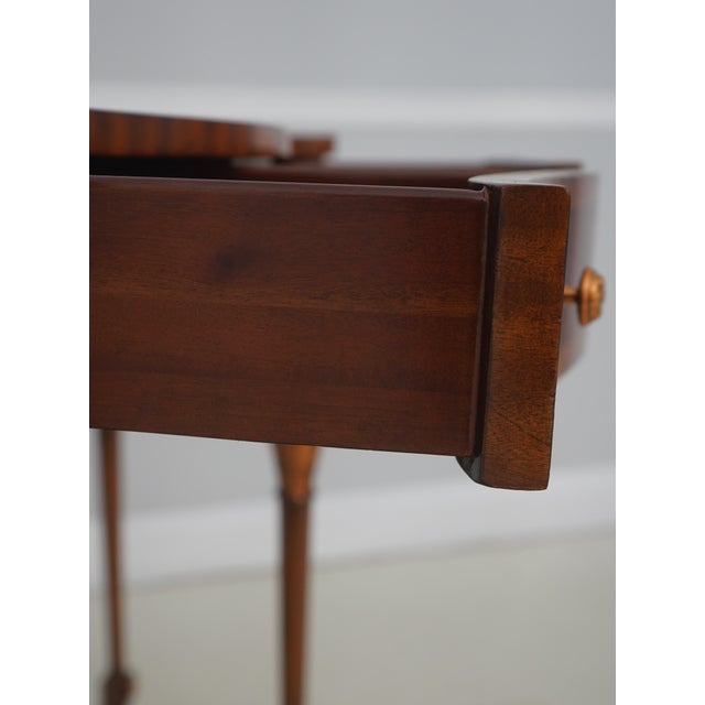 2010s Maitland Smith Mahogany Nathan Console Table W. 2 Drawers For Sale - Image 5 of 18
