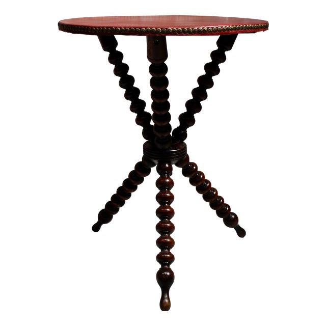 Victorian Bobbin Turned Beech Gypsy Table, 1880 For Sale