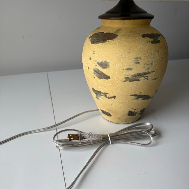 Late 20th Century Yellow Terracotta Table Lamp For Sale - Image 11 of 11