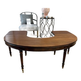 Antique Social Wine Tasting Horseshoe Drop Leaf Coffee Table For Sale