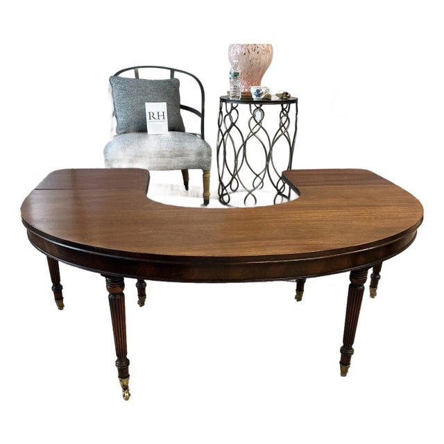 Antique Social Wine Tasting Horseshoe Drop Leaf Coffee Table For Sale