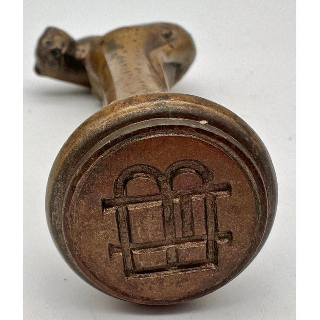 English Arts & Crafts Bronze Seal, Cat & Mouse Motif, circa 1900–1930 For Sale - Image 18 of 18