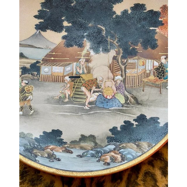 Ceramic Antique Kutani or Satsuma Plate, 1870-1910 For Sale - Image 7 of 10