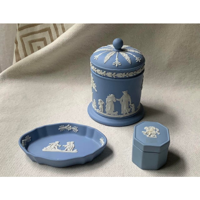 Wedgwood 1950s Wedgwood Jasperware Ladies Desk Set- 3 Pieces For Sale - Image 4 of 12