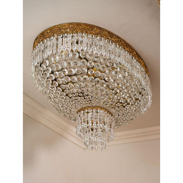 Large Vintage Italian Empire Style Ceiling Light, 1940s For Sale - Image 13 of 13