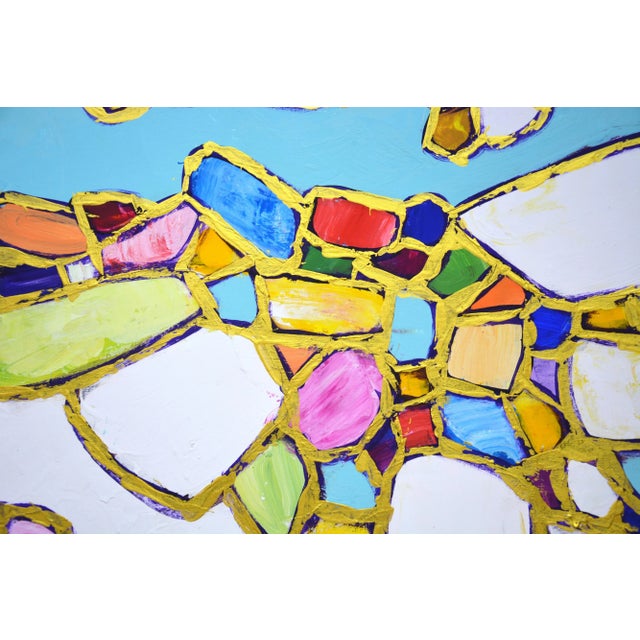 Early 21st Century Early 21st Century Gold All Around. Modern Original Hand Painting. For Sale - Image 5 of 11