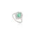 Victorian Princess Style Cluster Diamonds & Emerald 14k Gold Ring Size 6 For Sale - Image 4 of 13