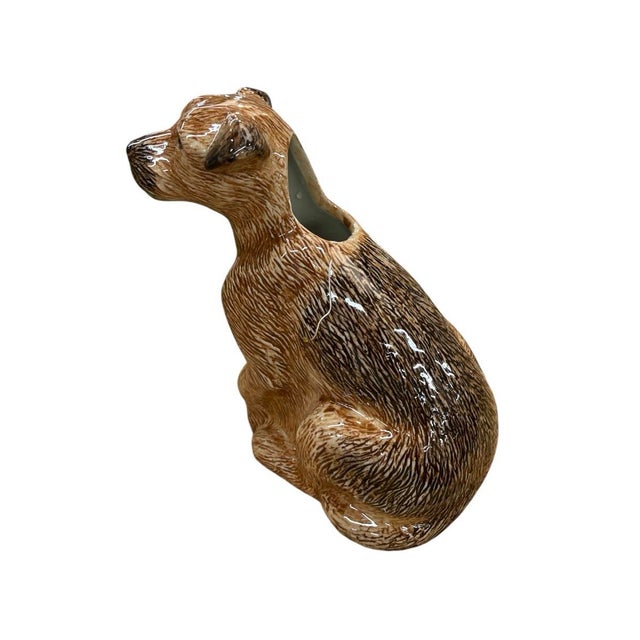Vintage Italian Ceramic Border Terrier Bud Vase For Sale - Image 4 of 9