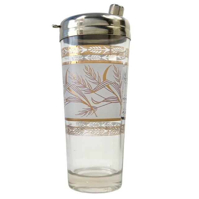 Mid-Century Modern 1950s Culver Glass Cocktail Shaker For Sale - Image 3 of 8