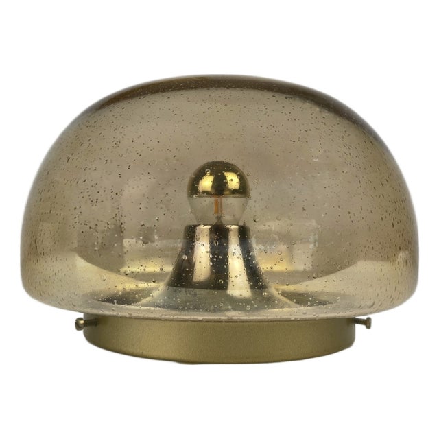 Italian Space Age Bubble Glass Ceiling Light, 1970s For Sale