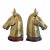 Mid 20th Century Large Brass Horse Bookends For Sale