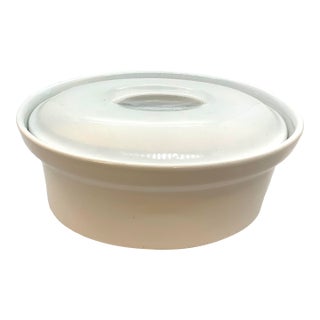 1970s Porcelain Covered Baking, Serving ,Soufflé Dish For Sale