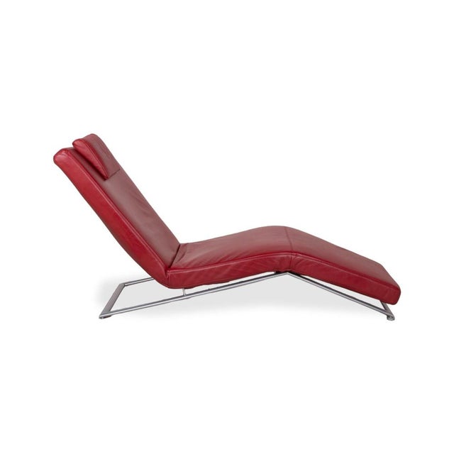 Jeremiah Lounger in Red Leather from Koinor For Sale - Image 15 of 18
