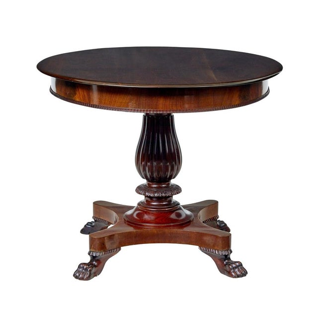 Antique Carved Oval Center Table, 1890 For Sale - Image 9 of 9