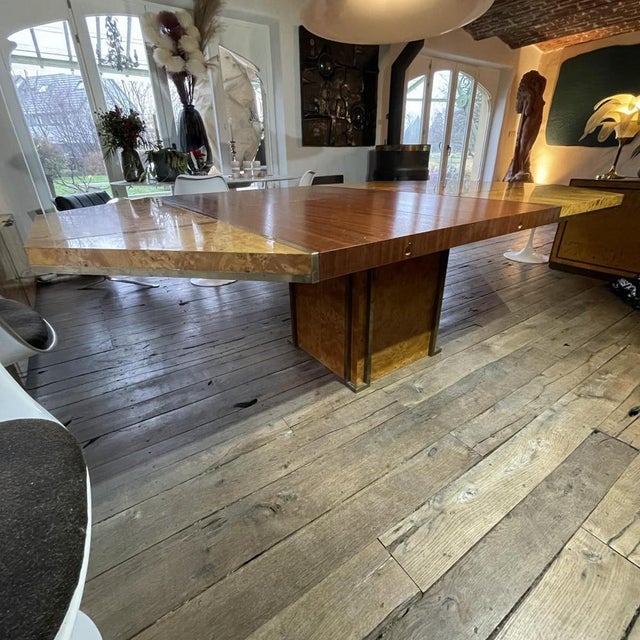 Vintage Hollywood Regency Dining Table by Jean-Claude Mahey, 1970 For Sale - Image 14 of 18