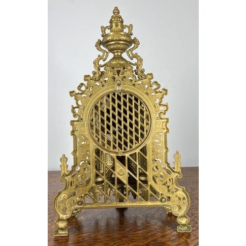 Vintage French Style Decorative Ornate Table Mantel Clock For Sale - Image 12 of 14