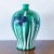 Ceramic Early 20th Century Japanese Awaji Pottery Vase in Green Glaze Depicting Iris Flowers For Sale - Image 7 of 7