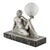 Art Deco Table Lamp with Seated Nude Holding a Globe by Raymonde Guerbe for Max Le Verrier, 1930s For Sale - Image 4 of 12