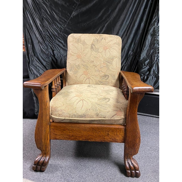 1900s Antique Oak Traditional Morris Chair Chairish