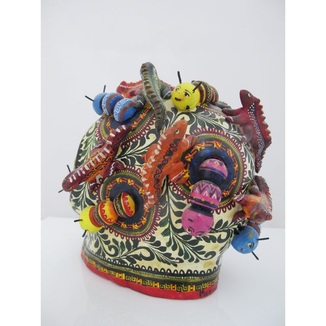 Ceramic Alfonso Castillo Orta Caterpillars Day of Dead Skull Mexican Folk Art Pottery For Sale - Image 7 of 16