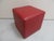 Vintage Red Leather Ottoman, 1960s For Sale - Image 3 of 9
