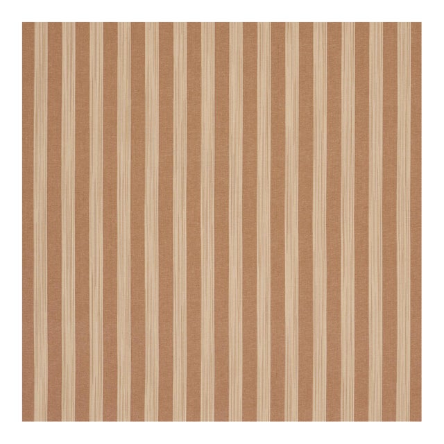 Sample - Schumacher Jonah Stripe Fabric in Ochre For Sale