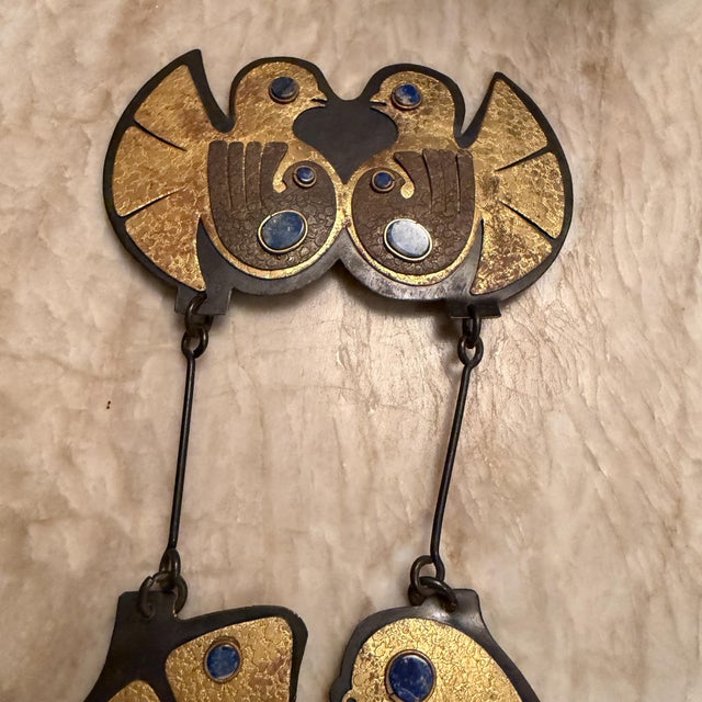 Decorative Wall Hanging Mid-Century Modern Folk Art J Moreno For Sale - Image 12 of 13