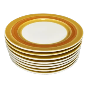 Vintage 1970s Japanese Royal M Capri Salad Dessert Plates- Set of 8
