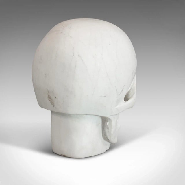 2010s 20th Century Marble Decorative Ornamental Skull For Sale - Image 5 of 11