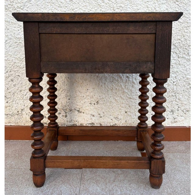 Spanish Carved Wood Side Table, Mid 20th-Century For Sale - Image 11 of 12