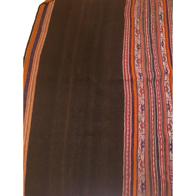 1960s Vintage 1960s Andean Handwoven Wool Textile – Heavy Tribal Tapestry With Intricate Geometric Patterns For Sale - Image 5 of 6