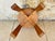 Vintage Fir Wood Stool with Fins, 1970s For Sale - Image 15 of 18