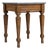 19th Century France Golden Oak Fluted-Leg Marble-Top Side Table For Sale